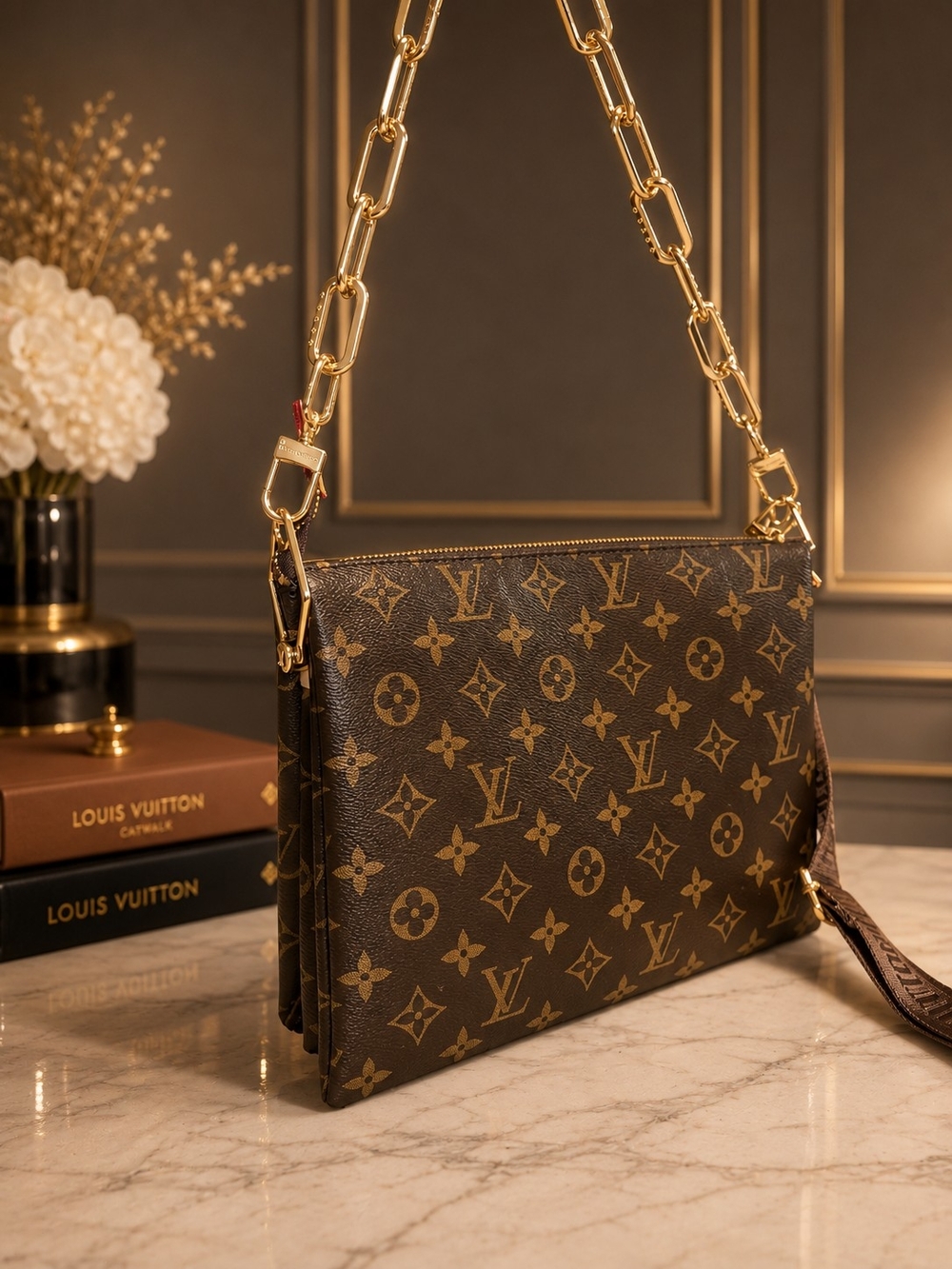 Louis Vuitton Brown Monogram Canvas Multi-Strap Shoulder Bag - Picture 2 of 5